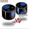 Skin Wrap Decal Set 2 Pack for Amazon Echo Dot 2 - Lots of Dots Blue on Black (2nd Generation ONLY - Echo NOT Included) view 2