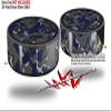 Skin Wrap Decal Set 2 Pack for Amazon Echo Dot 2 - WraptorCamo Old School Camouflage Camo Blue Navy (2nd Generation ONLY - Echo NOT Included) view 2