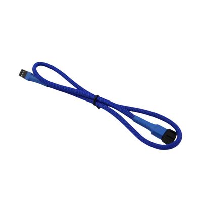 Darkside 3-Pin 50cm (19") M/F Fan Sleeved Cable - Dark Blue UV (DS-0252)