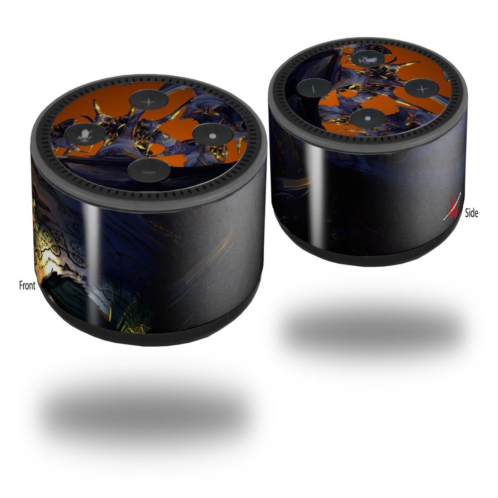 Skin Wrap Decal Set 2 Pack for Amazon Echo Dot 2 - Alien Tech (2nd Generation ONLY - Echo NOT Included)