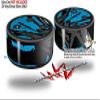 Skin Wrap Decal Set 2 Pack for Amazon Echo Dot 2 - Baja 0040 Blue Medium (2nd Generation ONLY - Echo NOT Included) view 2