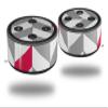 Skin Wrap Decal Set 2 Pack for Amazon Echo Dot 2 - Chevrons Gray and Raspberry (2nd Generation ONLY - Echo NOT Included) view 1