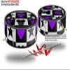 Skin Wrap Decal Set 2 Pack for Amazon Echo Dot 2 - Purple Hearts and Stars (2nd Generation ONLY - Echo NOT Included) view 2