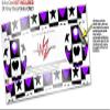 Skin Wrap Decal Set 2 Pack for Amazon Echo Dot 2 - Purple Hearts and Stars (2nd Generation ONLY - Echo NOT Included) view 3