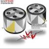 Skin Wrap Decal Set 2 Pack for Amazon Echo Dot 2 - Chevrons Gray and Yellow (2nd Generation ONLY - Echo NOT Included) view 2