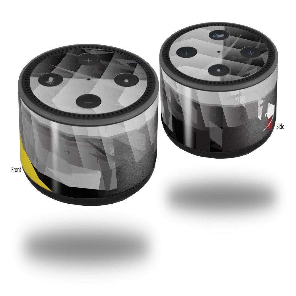 Skin Wrap Decal Set 2 Pack for Amazon Echo Dot 2 - Baja 0017 Yellow (2nd Generation ONLY - Echo NOT Included)