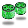 Skin Wrap Decal Set 2 Pack for Amazon Echo Dot 2 - Skull Patch Pattern Green (2nd Generation ONLY - Echo NOT Included) view 1
