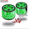 Skin Wrap Decal Set 2 Pack for Amazon Echo Dot 2 - Skull Patch Pattern Green (2nd Generation ONLY - Echo NOT Included) view 2