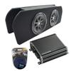 American Sound Connection - Compatible with 2015-2023 Ford Mustang Coupe Kicker Bundle Comp C10 Dual 10" Custom Sub Box CXA800.1 Amp view 1