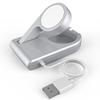 [MFI Certified] Apple iWatch Protable Magnetic Charging Dock,Foldable Design to Enable Nightstand Mode with 3ft Long USB Cable for All iWatch Series 1, 2, 3 (38, 42mm) (Silver with Charger) view 1
