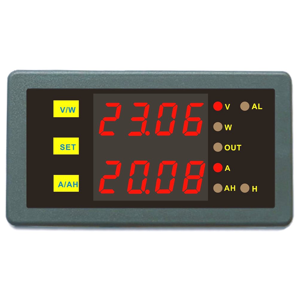 DC Programmable Meter Controller 0-200V 0-500A Volt Amp Power Ah Auto Shut Down