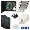 MENGQI-CONTROL 4 Door Access Control System with 600lbs Magnetic Lock Entry Access Control Panel 110V Power Supply Box RFID Reader Exit Button Enroll USB Reader RFID Card Key Fob APP Remote Open Lock view 1