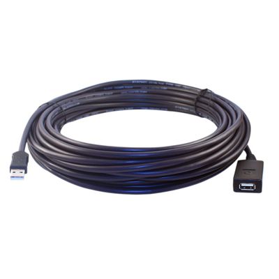 25Ft Plenum USB 2.0 High Speed Active Extension Cable, CMP, Type A Male to A Female