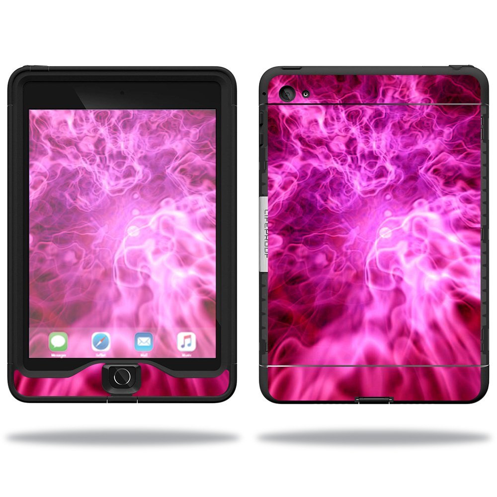 MightySkins Skin Compatible with Lifeproof Apple iPad Mini 4 Case nuud Case wrap Cover Sticker Skins Red Mystic Flames