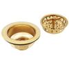 Westbrass Wing Nut Style Large Kitchen Sink Basket Strainer, 2 Pack, Polished Brass, D2135-01 view 3