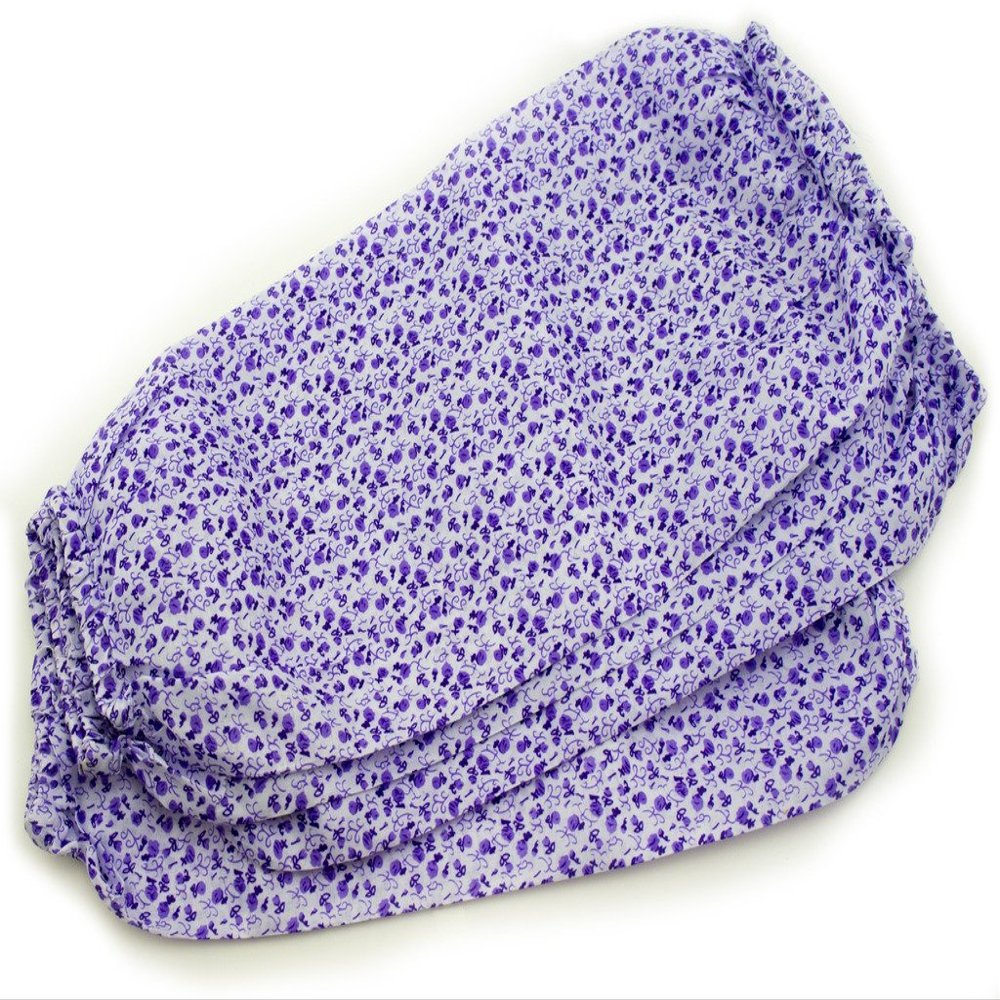 HAND Extra Light Linen Floral Pattern Sleeve Arm Protectors 37 cm x 17 cm - Pack of 2 Pairs, Fine Purple Floral Design