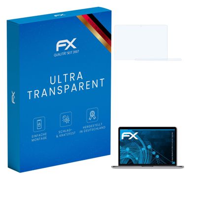 atFoliX Screen Protection Film compatible with Apple MacBook Pro 2016 13 inch incl. Touch Bar Screen Protector, ultra-clear FX Protective Film (Set of 2)