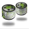 Skin Wrap Decal Set 2 Pack for Amazon Echo Dot 2 - Halftone Splatter Green White (2nd Generation ONLY - Echo NOT Included) view 1