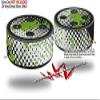 Skin Wrap Decal Set 2 Pack for Amazon Echo Dot 2 - Halftone Splatter Green White (2nd Generation ONLY - Echo NOT Included) view 2