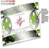 Skin Wrap Decal Set 2 Pack for Amazon Echo Dot 2 - Halftone Splatter Green White (2nd Generation ONLY - Echo NOT Included) view 3