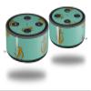 Skin Wrap Decal Set 2 Pack for Amazon Echo Dot 2 - Anchors Away Seafoam Green (2nd Generation ONLY - Echo NOT Included) view 1