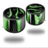 Skin Wrap Decal Set 2 Pack for Amazon Echo Dot 2 - Metal Flames Green (2nd Generation ONLY - Echo NOT Included) view 1