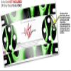 Skin Wrap Decal Set 2 Pack for Amazon Echo Dot 2 - Metal Flames Green (2nd Generation ONLY - Echo NOT Included) view 3