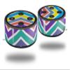 Skin Wrap Decal Set 2 Pack for Amazon Echo Dot 2 - Zig Zag Colors 04 (2nd Generation ONLY - Echo NOT Included) view 1