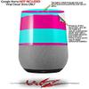 Psycho Stripes Neon Teal and Hot Pink - Decal Style Skin Wrap fits Google Home Original (Google Home NOT Included) view 2