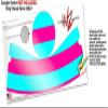 Psycho Stripes Neon Teal and Hot Pink - Decal Style Skin Wrap fits Google Home Original (Google Home NOT Included) view 3