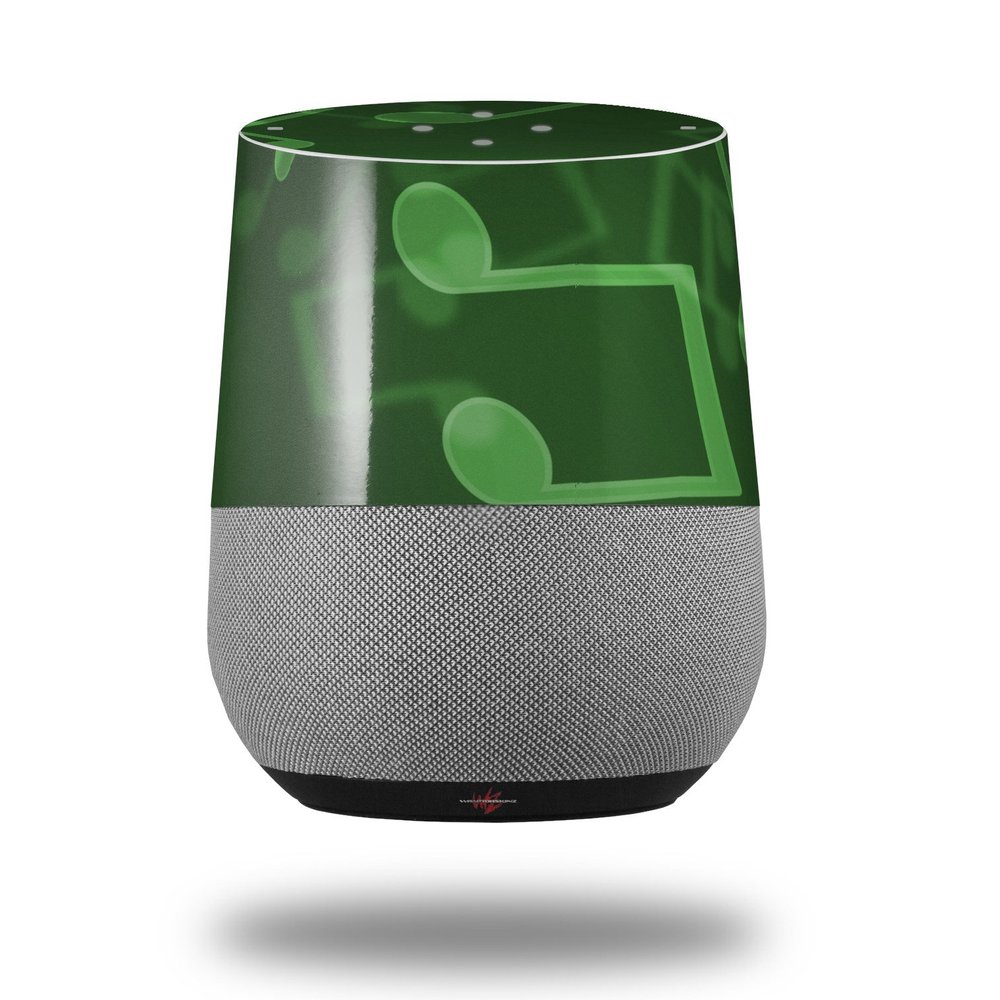 Bokeh Music Green - Decal Style Skin Wrap fits Google Home Original (Google Home NOT Included)