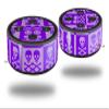 Skin Wrap Decal Set 2 Pack for Amazon Echo Dot 2 - Skull and Crossbones Pattern Purple (2nd Generation ONLY - Echo NOT Included) view 1