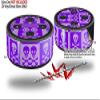Skin Wrap Decal Set 2 Pack for Amazon Echo Dot 2 - Skull and Crossbones Pattern Purple (2nd Generation ONLY - Echo NOT Included) view 2
