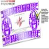 Skin Wrap Decal Set 2 Pack for Amazon Echo Dot 2 - Skull and Crossbones Pattern Purple (2nd Generation ONLY - Echo NOT Included) view 3