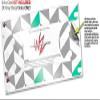 Skin Wrap Decal Set 2 Pack for Amazon Echo Dot 2 - Chevrons Gray and Turquoise (2nd Generation ONLY - Echo NOT Included) view 3
