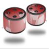 Skin Wrap Decal Set 2 Pack for Amazon Echo Dot 2 - Bokeh Hex Red (2nd Generation ONLY - Echo NOT Included) view 1
