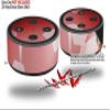Skin Wrap Decal Set 2 Pack for Amazon Echo Dot 2 - Bokeh Hex Red (2nd Generation ONLY - Echo NOT Included) view 2