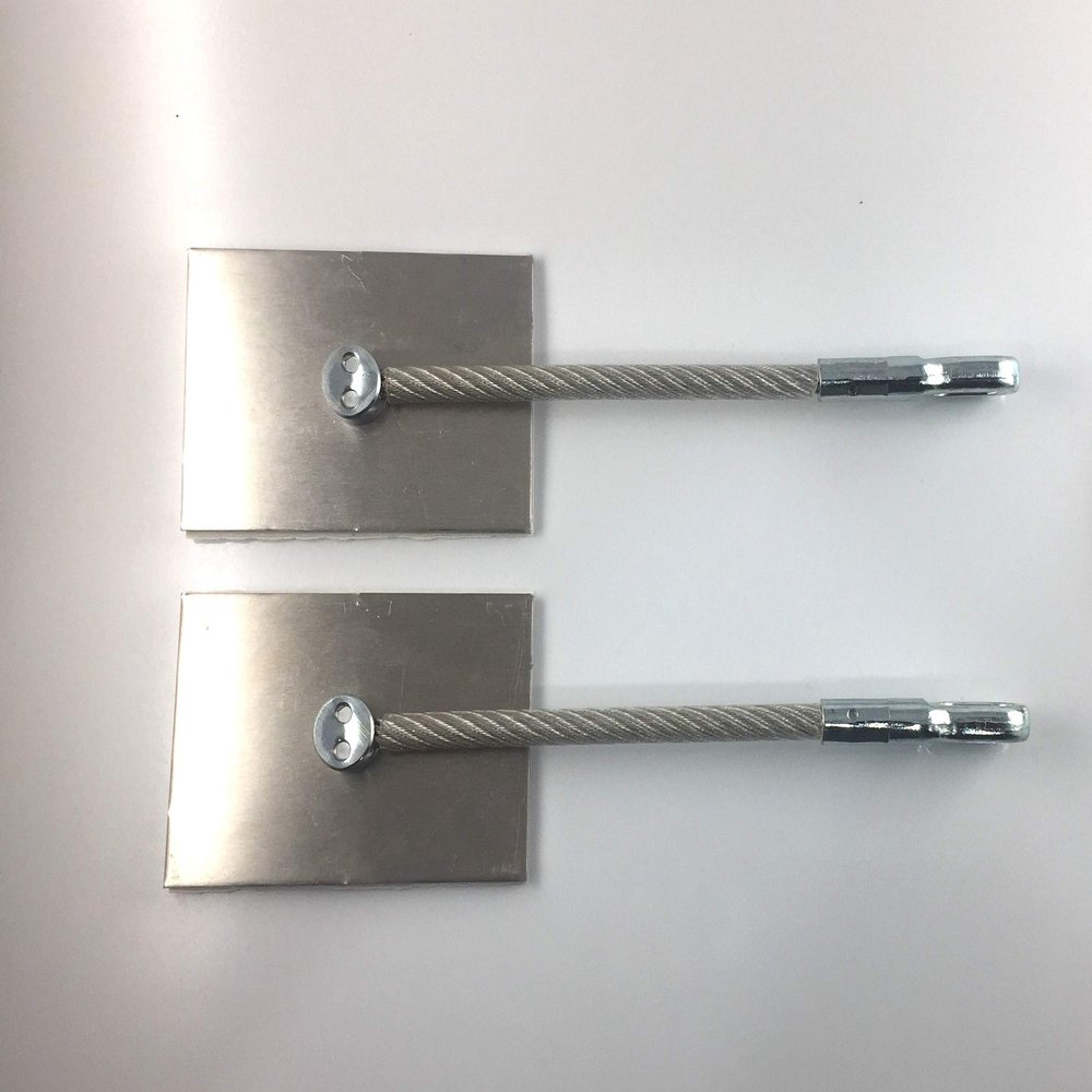 Stainless Steel Refrigerator Door Lock Kit - NO Padlock