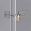 Stainless Steel Refrigerator Door Lock Kit - NO Padlock view 2