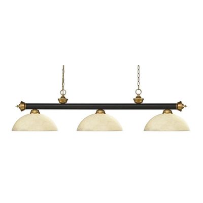 Riviera - 3 Light Island/Billiard in Craftsman Style - 16 Inches Wide by 16 Inches High