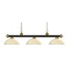 Riviera - 3 Light Island/Billiard in Craftsman Style - 16 Inches Wide by 16 Inches High view 1