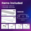 Muzata 10Pack 3.3FT/1M LED Channel Aluminum U Shape Silver LED Strip Diffuser Channel with Milky White Cover Easy Installation U1SW WW 1M view 2