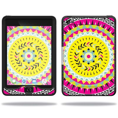 MightySkins Skin Compatible with Lifeproof Apple iPad Mini 4 Case nuud Case wrap Cover Sticker Skins Pink Aztec