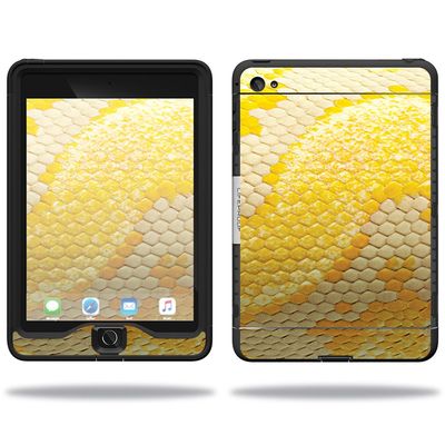MightySkins Skin Compatible with Lifeproof Apple iPad Mini 4 Case nuud Case wrap Cover Sticker Skins Albino Python