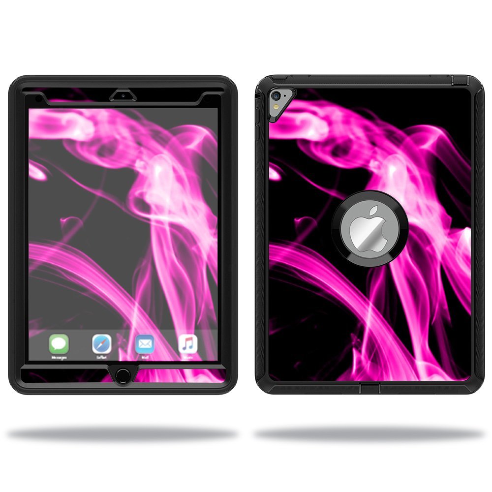 MightySkins Skin Compatible with OtterBox Defender Apple iPad Pro 9.7 Case wrap Cover Sticker Skins Pink Flames