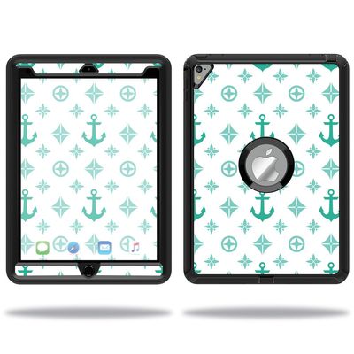 MightySkins Skin Compatible with OtterBox Defender Apple iPad Pro 9.7 Case wrap Cover Sticker Skins Teal Designer