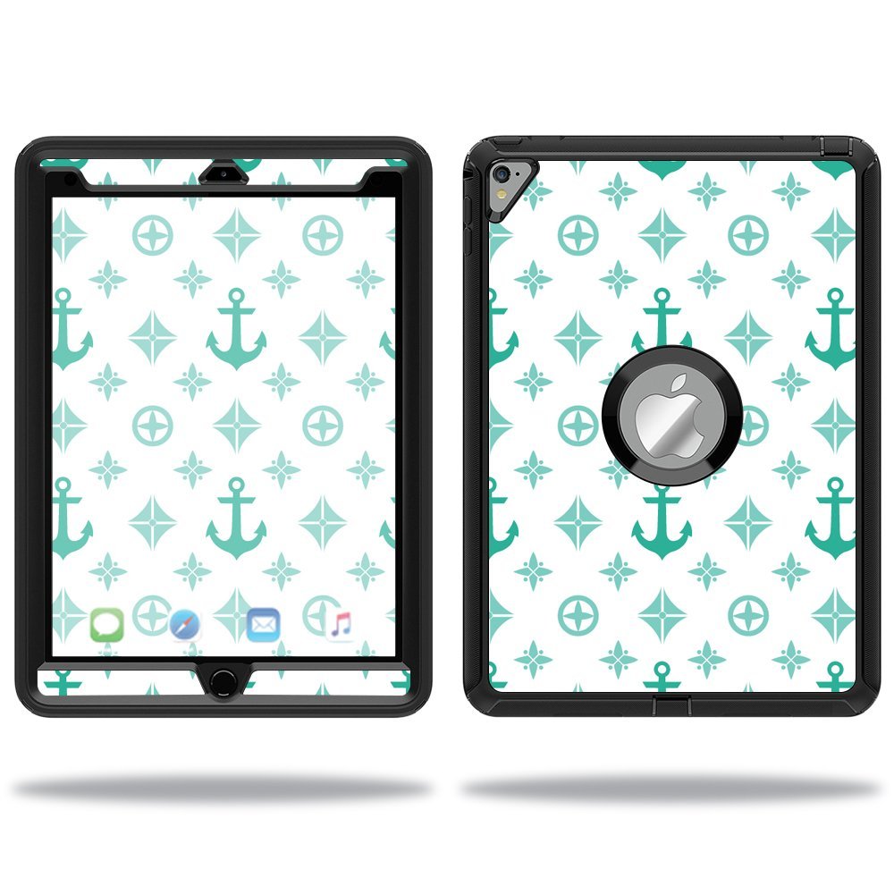 MightySkins Skin Compatible with OtterBox Defender Apple iPad Pro 9.7 Case wrap Cover Sticker Skins Teal Designer