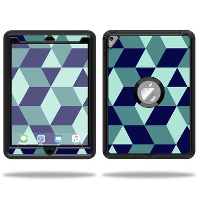MightySkins Skin Compatible with OtterBox Defender Apple iPad Pro 9.7 Case wrap Cover Sticker Skins Geo Tile