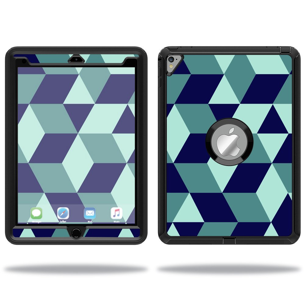 MightySkins Skin Compatible with OtterBox Defender Apple iPad Pro 9.7 Case wrap Cover Sticker Skins Geo Tile