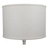 FenchelShades.com 16" Top Diameter x 16" Bottom Diameter 11" Height Cylinder Drum Lampshade USA Made (Burlap Off White) view 2